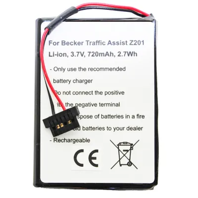 Productafbeelding van Batterij geschikt voor Becker Traffic Assist Z201, S30, 3389370101