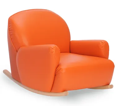 Produktbild von Schaukelsessel Für Kinder, Orange - Schaukelstuhl Kinderzimmer Kindermöbel