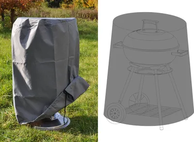 Image de HI Bâche de protection pour barbecue Couverture de barbecue ronde, 50 x 80 cm 61057