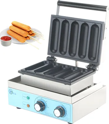 Obrázek produktu pro Vafle na špejli párek v rohlíku kukuřičný pes profesionální gastronomie BH -1017