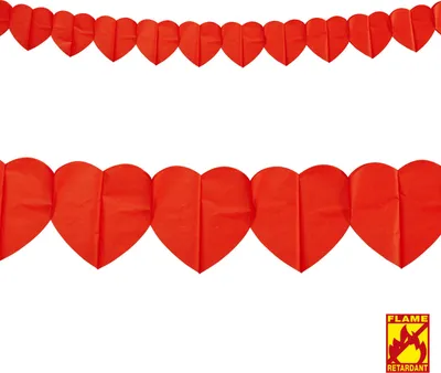 Produktbild von "HERZGIRLANDE" 3 m - flame retardant