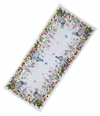 Produktbild von Tischdecke Tischläufer Druck Häschen Sommerwiese Osterhasen Ostern 40 x 90 cm