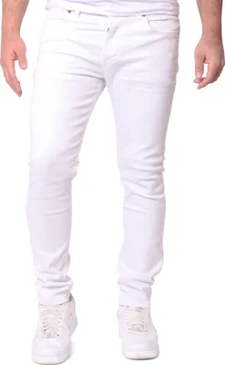Produktbild von Reslad Jeans-Herren Slim Fit Basic Style Stretch-Denim Jeans-Hose RS-2063 Weiß W36 / L32