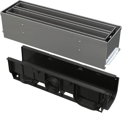 Produktbild von Alcadrain AVZ101S-R323R Revisionsteil für Schlitzrinne, symmetrisch, 100 mm, Edelstahl