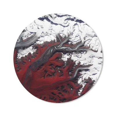 Produktbild von MuchoWow® Mauspad Mousepad Galaxie - Rot - Weiß 50x50 cm - Mousepads - Maus Mat - Pad - Mausunterlage - Vinyl