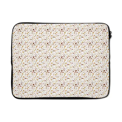 Produktbild von MuchoWow® Laptop Hülle 17 Zoll Laptoptasche Terazzo - Textur - Muster - Zipper - Schutzabdeckung