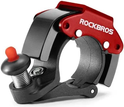 Zdjęcie produktu dla Dzwonek rowerowy do roweru ROCKBROS aluminiowy mocny na kierownicę 100dB czerwony