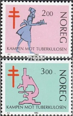 Produktbild von Briefmarken Norwegen 1982 Mi 862-863 (kompl.Ausg.) postfrisch Tuberkulose