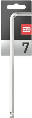 Produktbild von INBUS® 71550 Winkelschraubendreher (extra lang) 7mm, mit Kugelkopf — Germany