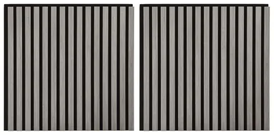 Image de Panneaux muraux vidaXL, lot de 2, gris, 60,5 x 60 cm