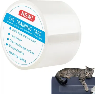 Produktbild von Anti-Kratz-Trainingsband für Katzen — 20 cm x 3 m, transparente, selbstklebende Möbelschutzfolie