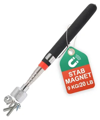 Obrázek produktu pro Teleskopický magnetický držák, hmotnost 9 kg (20 liber), nerezová ocel, rozsah výšky 18,5–78 cm