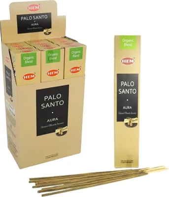 Immagine prodotto di Incenso HEM – Palo Santo – Aura Bio – 12 confezioni da 15 grammi