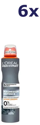 Produktbild von 6x L'Oréal Men Expert Deodorant 250 ml Magnesium