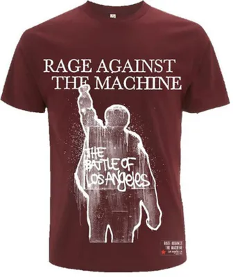 Obrázek produktu pro Rage Against The Machine BOLA Album Cover (Back Print) Maroon Red M Tričko