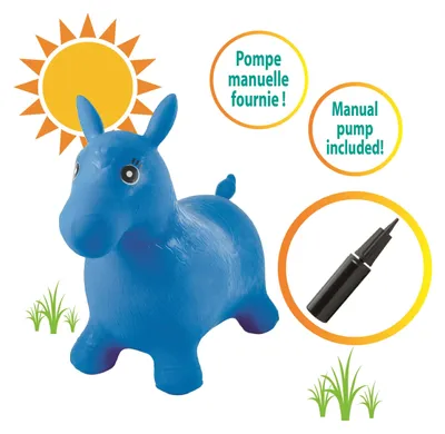 Produktbild von Lexibook Hüpfpferd, inklusive Pumpe, sicherer Kunststoff, Blau