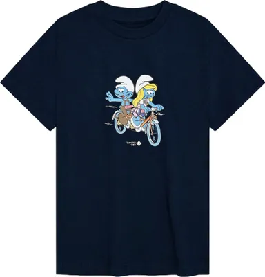 Produktbild von Bavarian Caps Kinder T-Shirt , Schlümpfe Trachtentandem Blau, 7-8y - 122-128