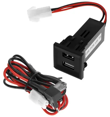 Dual-USB-Lader für VW T5 (2003-2009), 2x 2,1A