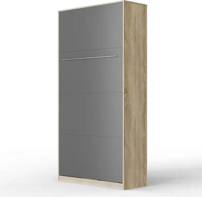 Produktbild von SMARTBett Schrankbett Standard Eiche Sonoma/Anthrazit 90 Vertikal