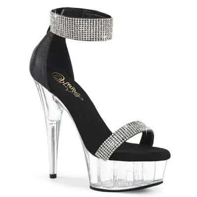 Produktbild von DELIGHT-641 Damen Sandale von Pleaser, Schwarz , EU 35, US 5