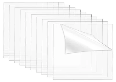 10 Klare Acrylplatten 15x15 cm, 2 mm, transparent, quadratisch