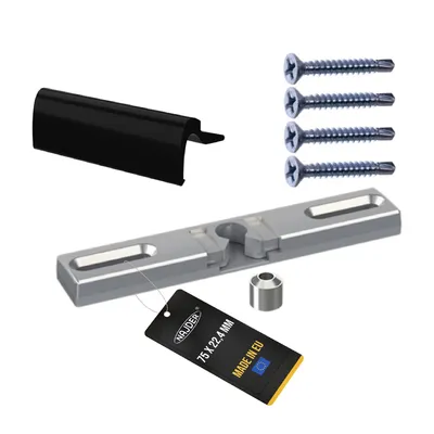 Produktbild von NAJDER Fenster-Balkongriff mit beweglichem Riegel, Korrosionsbeständig, Eloxiert, mit Aluminium, mit Befestigungsschrauben, Set, , (Farbe: Ral.9005)