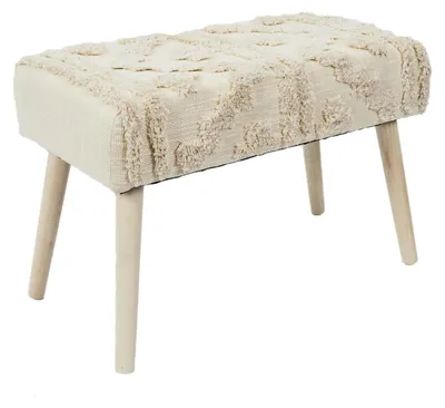 Zdjęcie produktu dla Naturalna ŁAWKA Boho Bali 60x40x32 cm beżowa