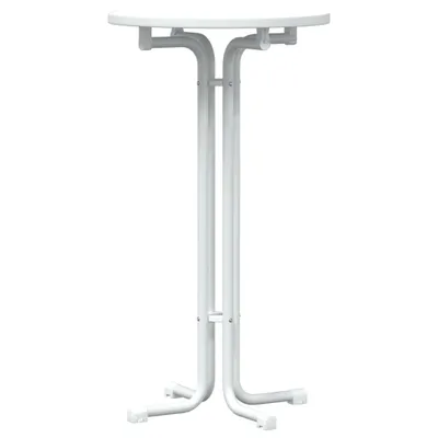 Produktbild von （Robust Möbel）Esstisch/Bartisch - CLORIS - Küchentisch elegantes Design - Weiß Ø60x110cm Holzwerkstoff und Stahl - Esstische DEMöbel401711