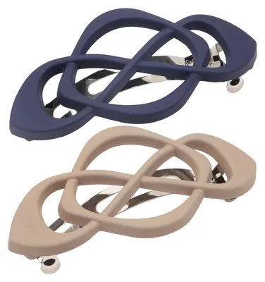 Produktbild von 2 Vintage-Haarspangen im französischen Stil, Haarclips für Damen und Mädchen, mattes Finish, Haarnadeln, Haaraccessoires C
