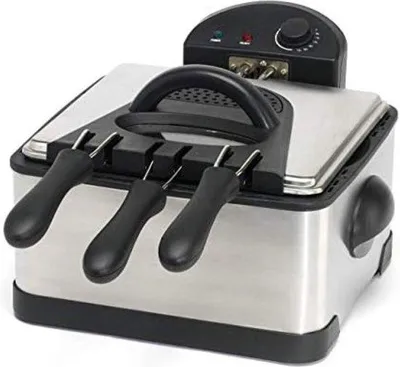 Immagine prodotto di Friggitrice elettrica da 5 litri in acciaio inossidabile argento, 2000 W