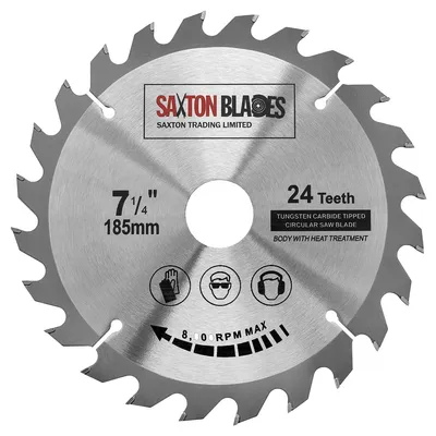 Obrázek produktu pro Pila kotoučová TCT, 185 mm x 30 mm, 24 zubů, pro měkké i tvrdé dřevo