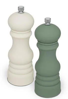 Produktbild von 5Five Pfeffermuhlen-/salzmuhlen-set - Kunststoff - grun/weis - 15 cm