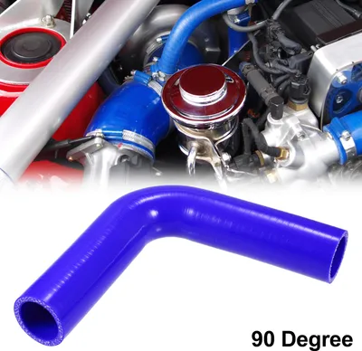 Image de Universel 35mm 1.38" ID 90 Degré Voiture Coupleur Silicone Tuyau Bleu