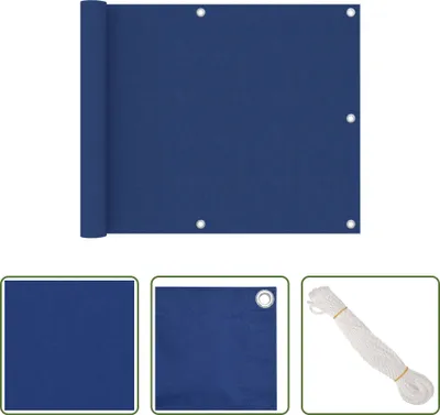 Produktbild von The Living Store Balkon-Sichtschutz Blau 75x300 cm Oxford-Gewebe