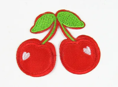 Produktbild von Kirsche Bügelbild Aufnäher Aufbügler Miniblings Kirschen Garten Cherry 6x5cm