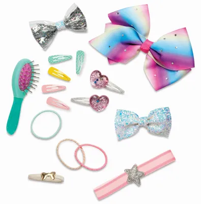 Produktbild von Glitter Girls Haarspielset - Regenbogen-Haarschleifen & Zubehör für
