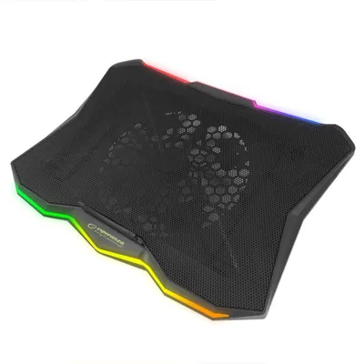 Image de Tapis de refroidissement pour ordinateur portable de jeu éclairé Esperanza RVB Xalok