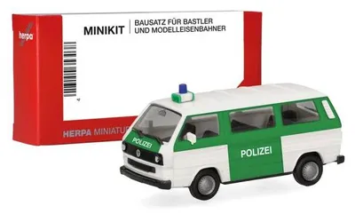 Produktbild von Herpa Minikit VW T3 Bus Polizei grün-weiß 014120
