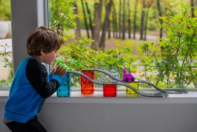 Immagine prodotto di Magna-Tiles Downhill Duo 40 pezzi, Auto e corse, 3 anni, Multicolore