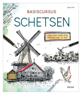 Image de Buch Grundkursskizzen Kiyeon Kim: Landschaften und Gebäude skizzieren, Schritt-für-Schritt-Übungen
