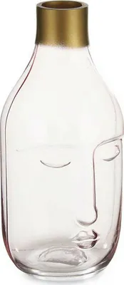 Produktbild von Vase Gesicht Rosa Glas (11 x 24,5 x 12 cm)