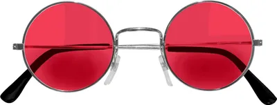 Image de Lunettes rouges pour personnages - Lunettes Hippie - Lunettes pour personnages rouges