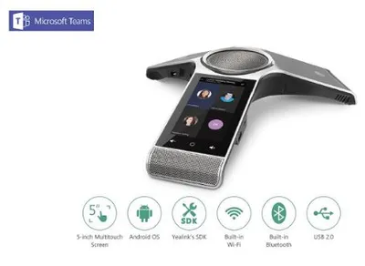 Produktbild von Yealink CP960 - IP-Konferenztelefon - Tasten - Berührung - Silber - 12,7 cm (5") - 720 x 1280 Pixel - G.711alaw - G.722 - G.722.1 - G.723 - G.723.1 - G.726 - G.729ab - OPUS - iLBC