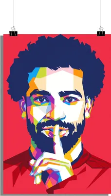 Zdjęcie produktu dla Plakat piłkarski - Plakat Mohamed Salah - Plakat sportowy - Plakat Pop Art - 51x71cm - Idealny do oprawienia w ramkę