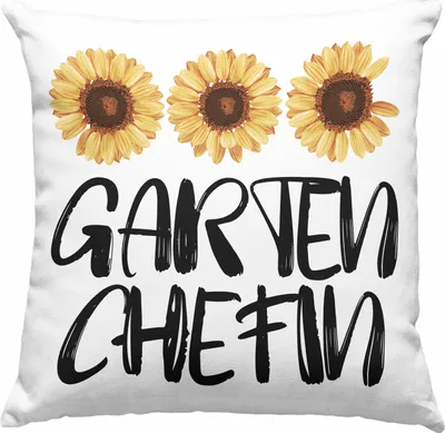Produktbild von Trendation - Gärtnerin Geschenke Deko-Kissen mit Füllung 40x40 Gärtnerinnen Lustig Spruch Garten Chefin Oma Rentnerin Mama (Grau)