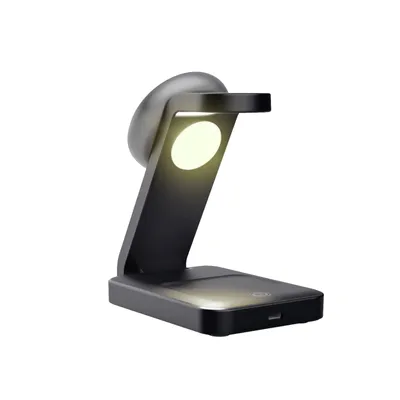 Produktbild von Trust Viro 3-in-1 Ladestation | Magnetisch | Schwarz | USB