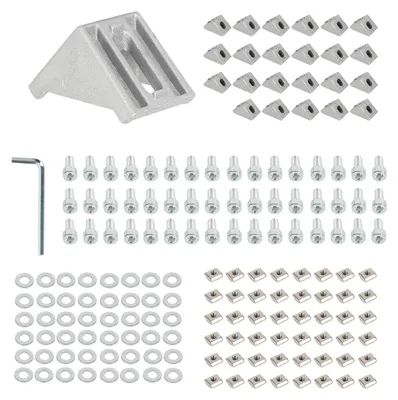 Alu-Profil-Winkelverbinder 90° L, 24 Stück, 40x40, mit Schrauben