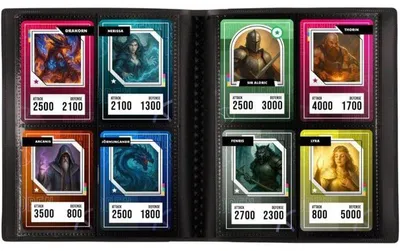 Image de Mini album 160 cartes a collectionner - Konix - 4 pochettes 63 x 88 mm par page - Magic The Gathering, Pokémon, Yu-Gi-Oh! - Noir