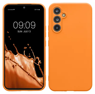Produktbild von kwmobile Handyhülle für Samsung Galaxy A54 5G Hülle - weiches Handy Silikon Case - Schutzhülle Cover - Fruity Orange