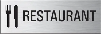 Produktbild von Schild - Restaurant  | Türschild 240 x 80 mm Aluminium selbstklebend